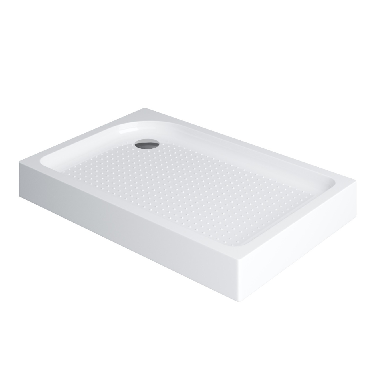 Акриловый поддон 120х80 левосторонний BelBagno TRAY-BB-AH-120/80-15-W-L с сифоном