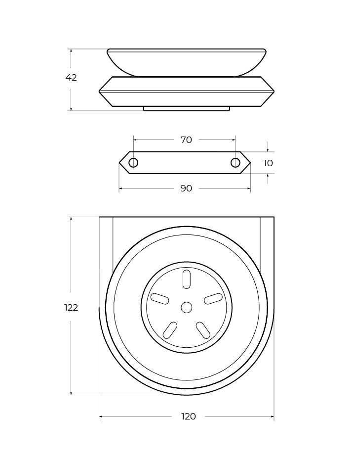 Мыльница подвесная Cezares LINER-SODS-GM