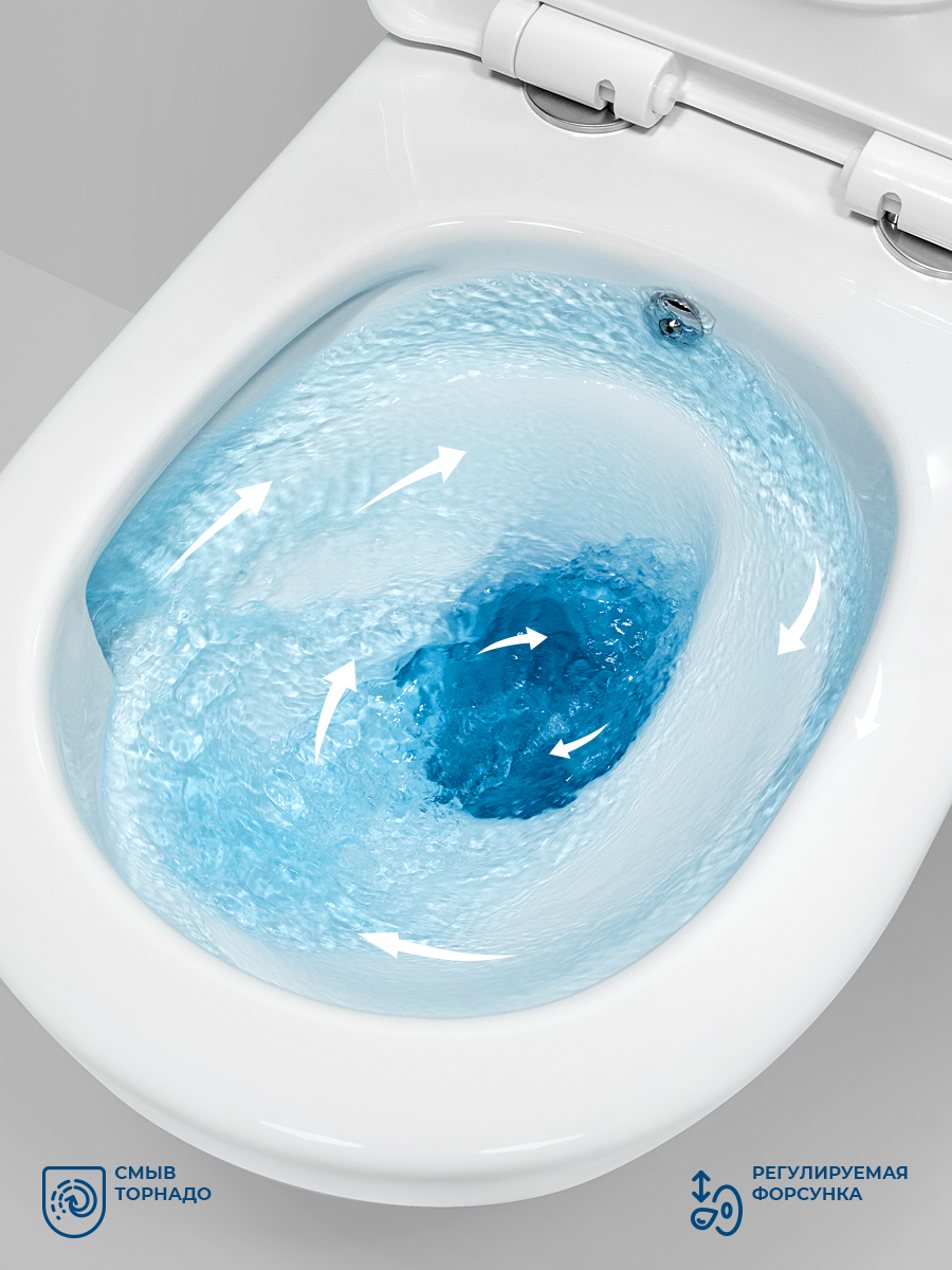 Унитаз подвесной BelBagno MARINO BB7026CH-TOR-BFS/SC с сиденьем, функцией биде, без смесителя 