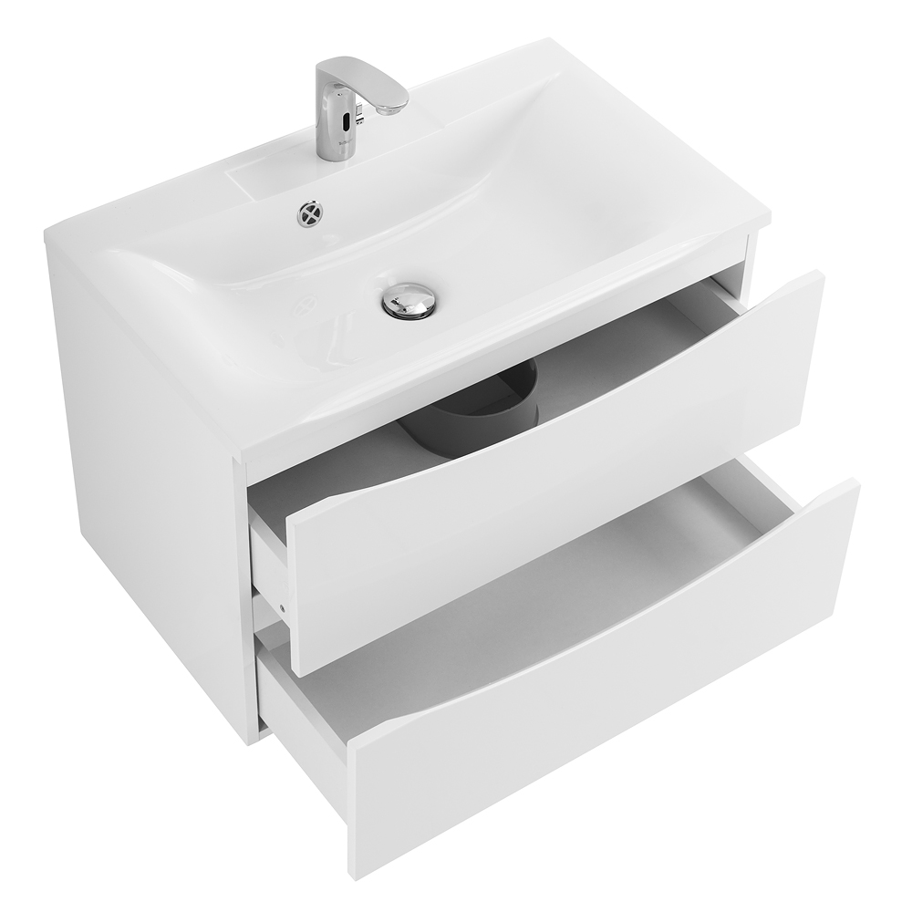 Тумба подвесная с раковиной BelBagno MARINO-650-2C-SO-BL-P