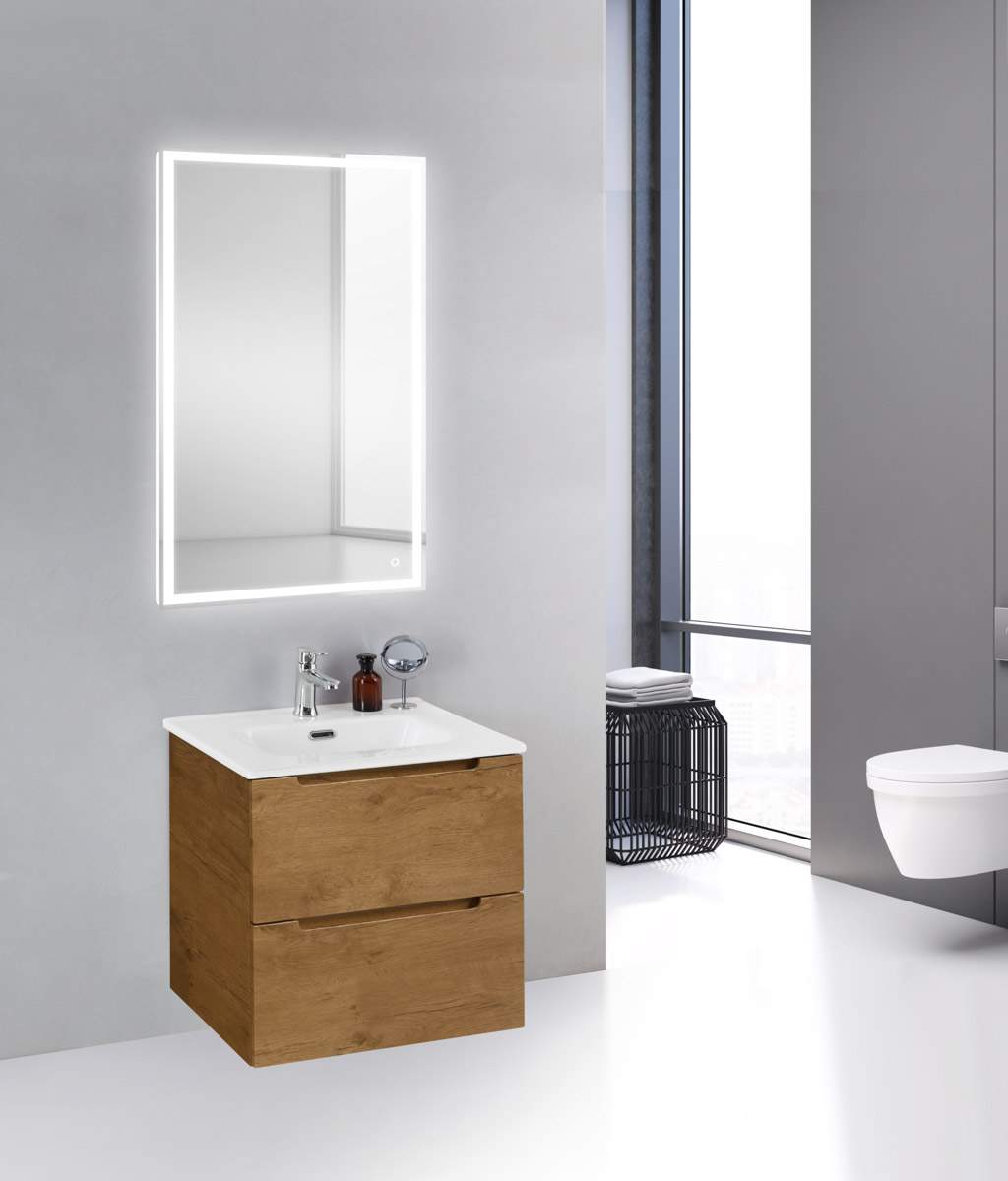 Тумба подвесная с раковиной BelBagno ETNA39-500/390-2C-SO-RN-P+BB500/390ETL