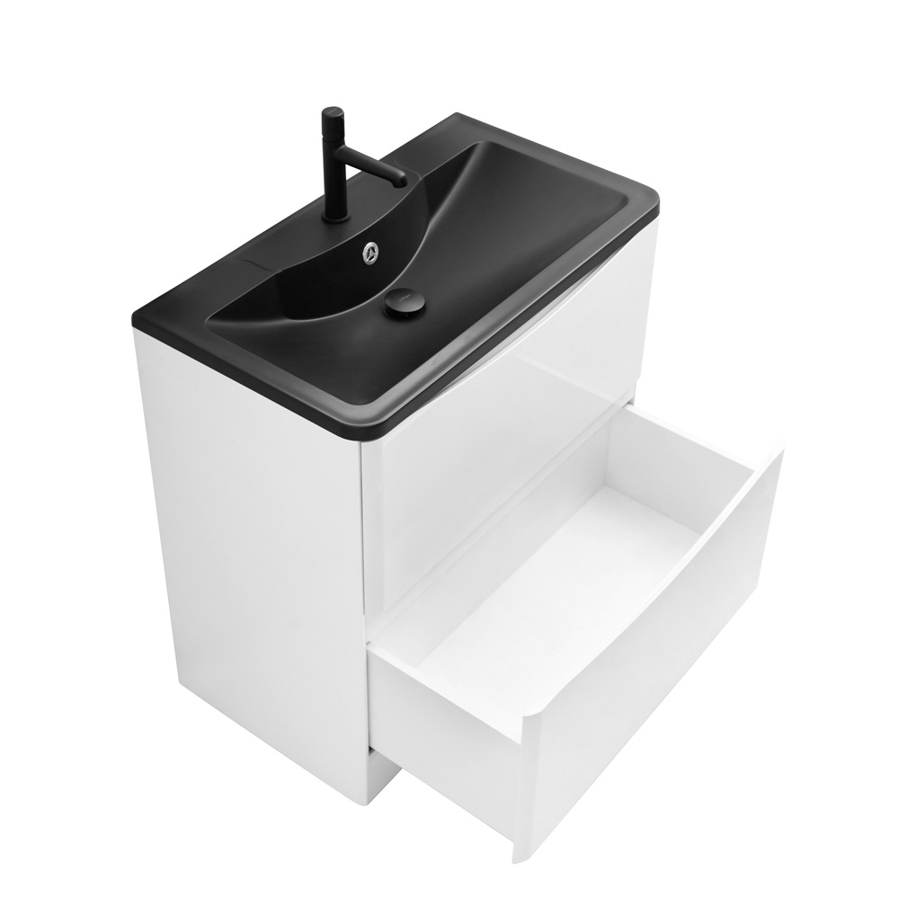 Мебель для ванной комнаты напольная BelBagno ACQUA-800-2C-PIA-BL 80см Bianco Lucido 