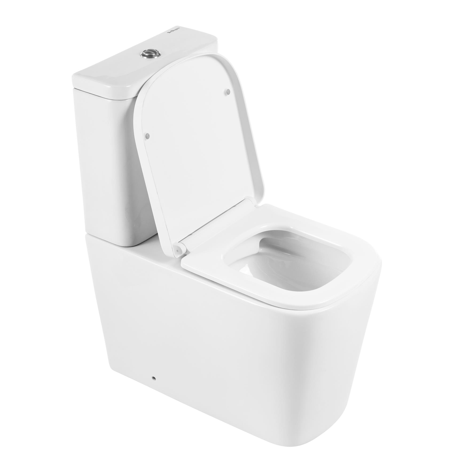 Унитаз-компакт безободковый BelBagno ALBANO BB120CPR + BB120T