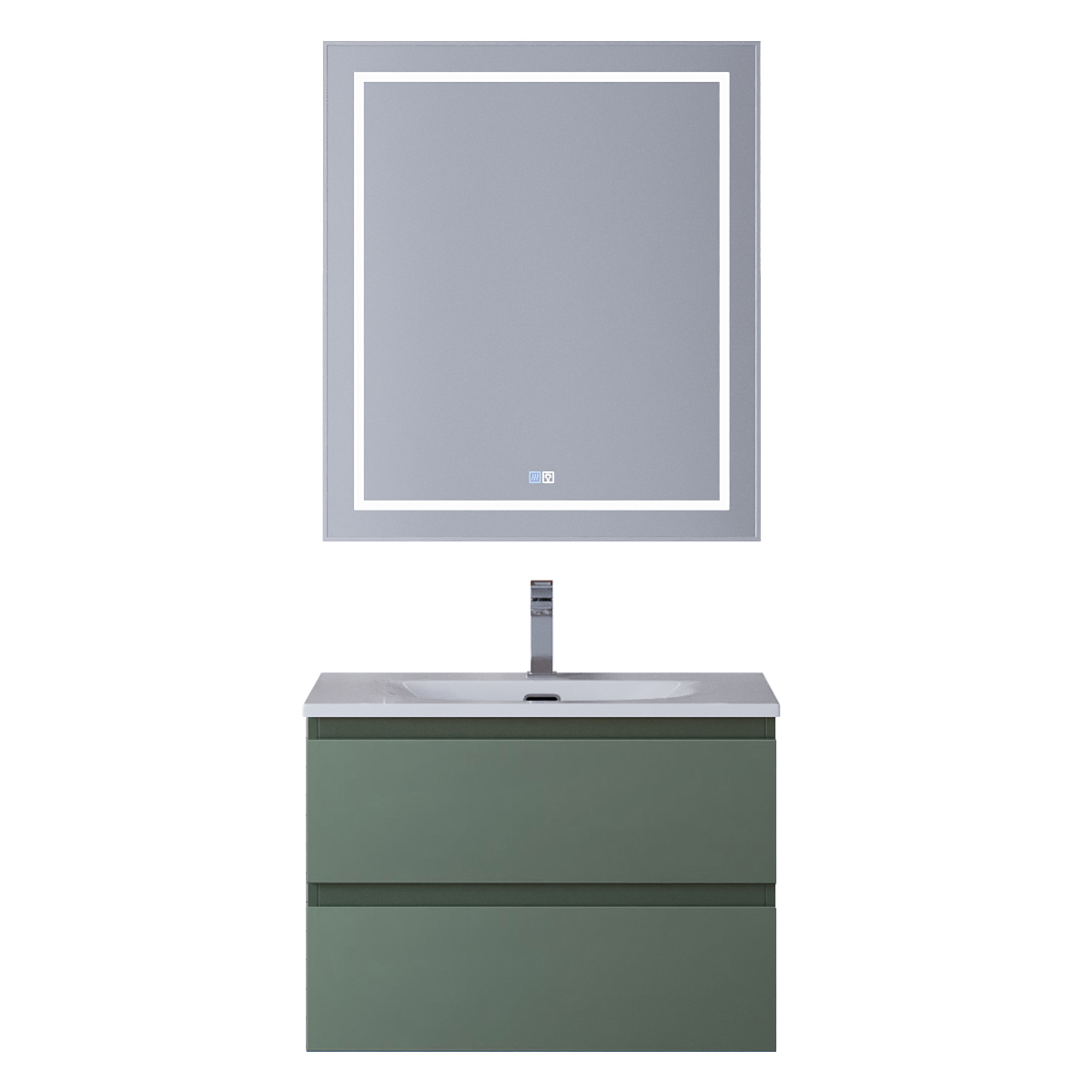 Тумба с раковиной подвесная BelBagno KRAFT-700-2C-SO-VO Еловый матовый, раковина белая BB-8099-70