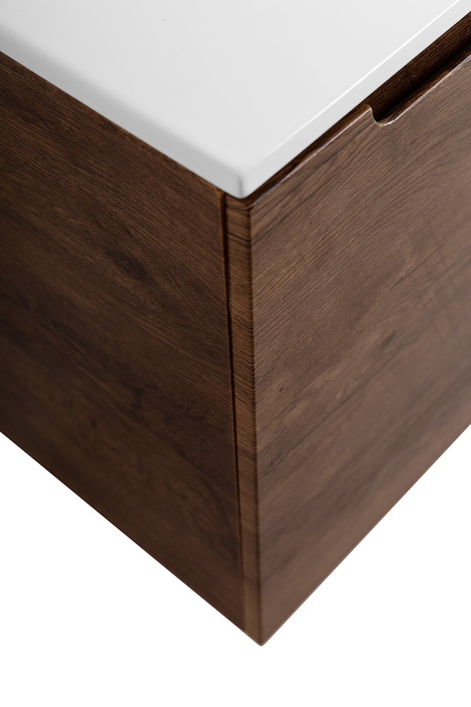 Подвесная тумба с раковиной BelBagno ETNA 120 Rovere Moro левая, ETNA-1200-2C-1A-SO-RW-L + BB1200ETL-L