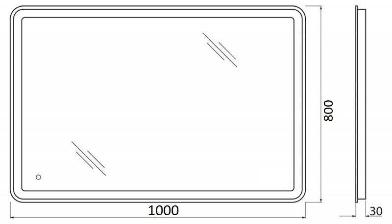 Зеркало BelBagno SPC-MAR-1000-800-LED-TCH