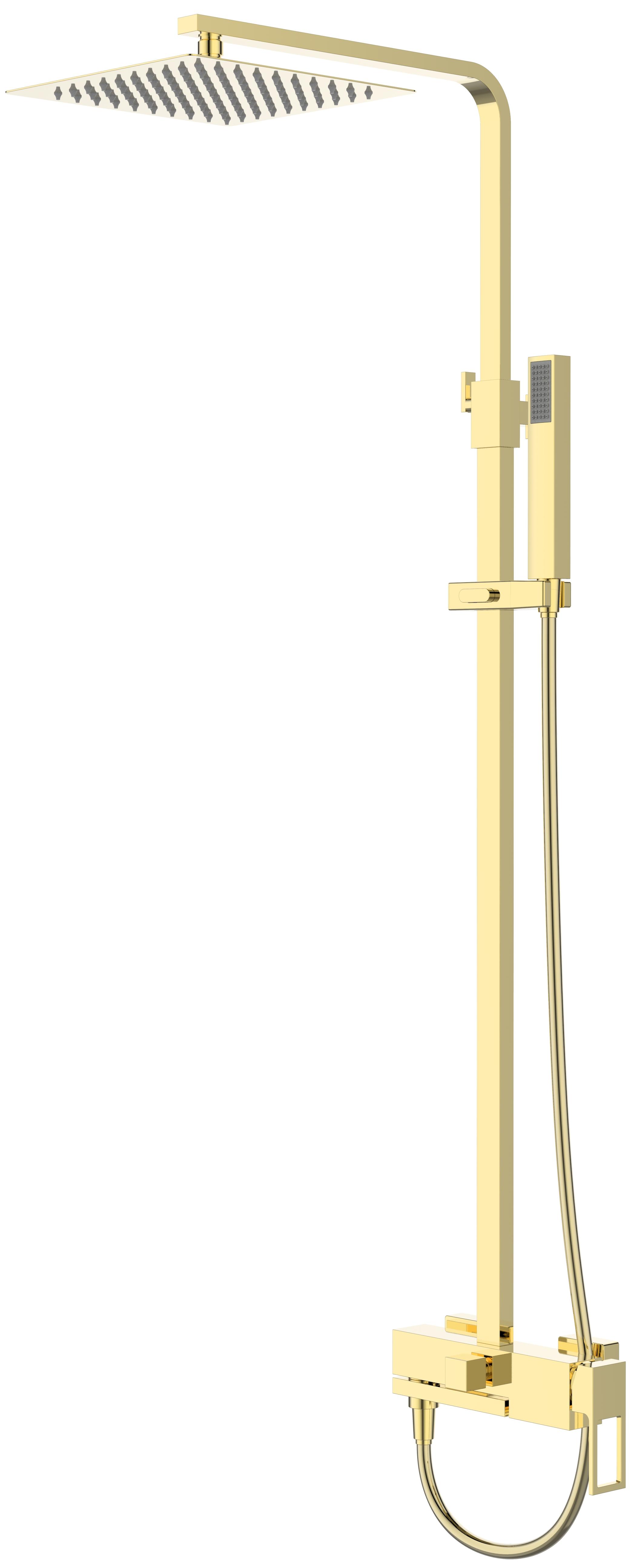 Душевая стойка BelBagno LUCE с изливом LUC-VSCM-ORO