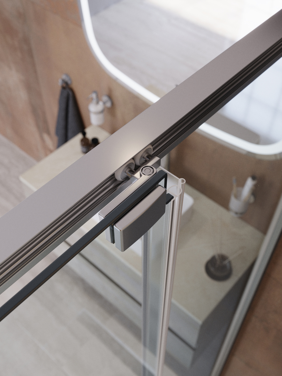 Душевая дверь Cezares LUX-B-FS-11-110-C-CR, 110х195, профиль хром, стекло прозрачное