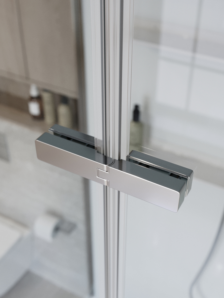 Душевая кабина BelBagno UNO-CAB-A-1-90-C-Cr-Bi-TOP-R, правосторонняя