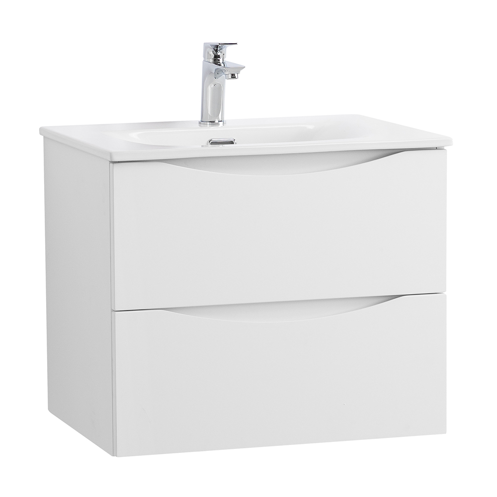 Тумба с раковиной подвесная BelBagno MARINO-CER-N-700-2C-SO-BO-P Bianco Opaco, раковина белая BB-8099-70