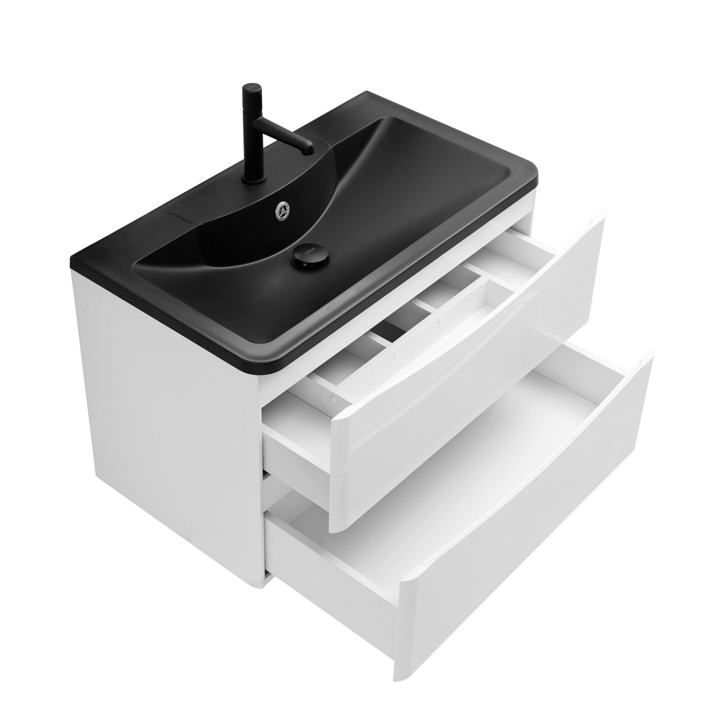 Мебель для ванной комнаты подвесная BelBagno ACQUA-800-2C-SO-BL 80см Bianco Lucido 