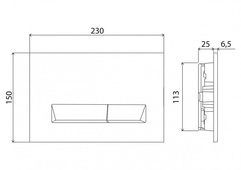 Кнопка смыва BelBagno BB011-MR-CHROME.M