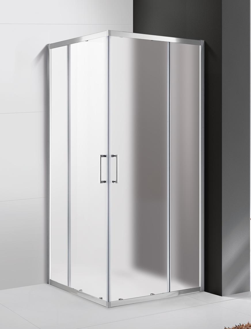 купить Душевой уголок Cezares MOLVENO-A-2-90-P-Cr, 90х90х195, профиль хром, стекло Punto матовое 