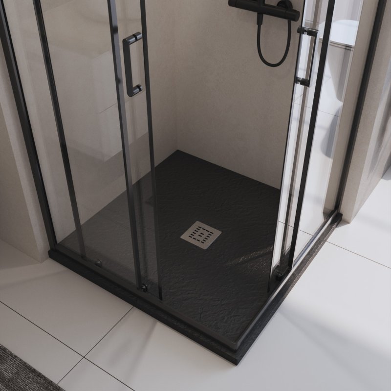 Поддон из искусственного мрамора Belbagno TRAY-MR-UNO-A-90-35-NERO-CR
