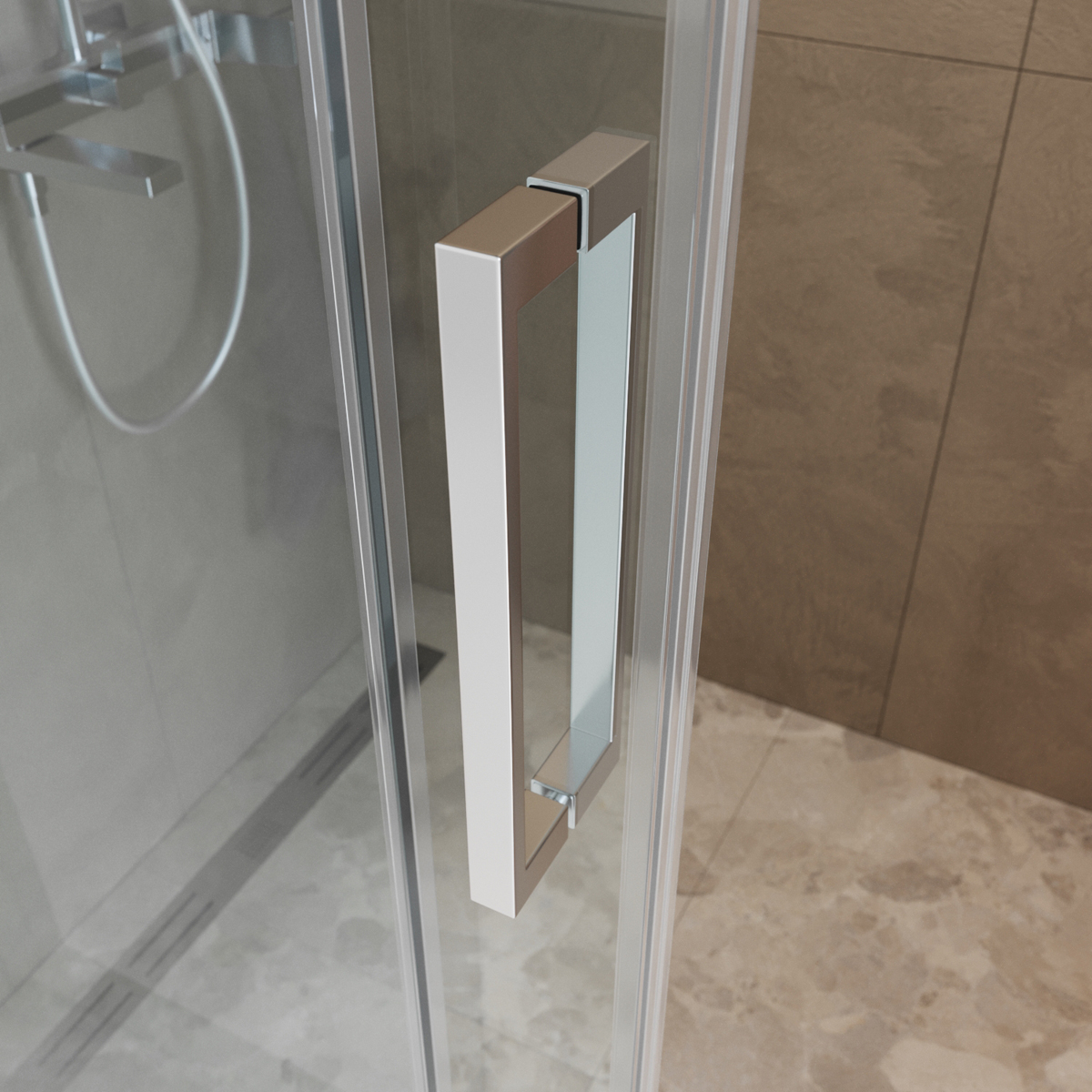Душевая дверь шириной 100см BelBagno SOFT_CLOSE-1-BF-1-100-C-Cr профиль хром, стекло прозрачное