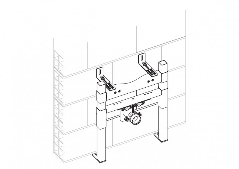 Инсталляция BelBagno для подвесного биде BB024-BD с крепежём