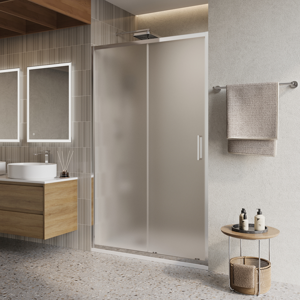 купить Дверь в проём BelBagno LUCE-BF-1-120-P-Cr 