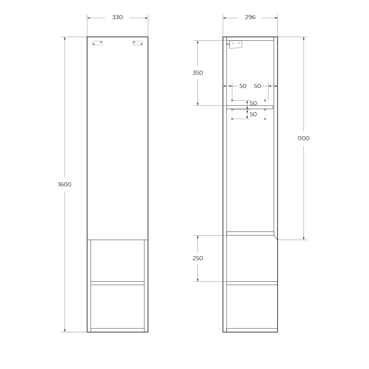 Шкаф подвесной правосторонний с открытой полкой BelBagno KRAFT-1600-1A-SC-RNN-R