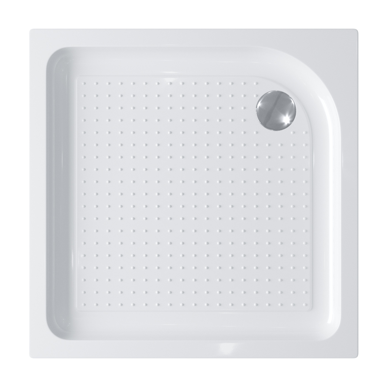 Акриловый поддон 90х90 BelBagno TRAY-BB-A-90-15-W с сифоном