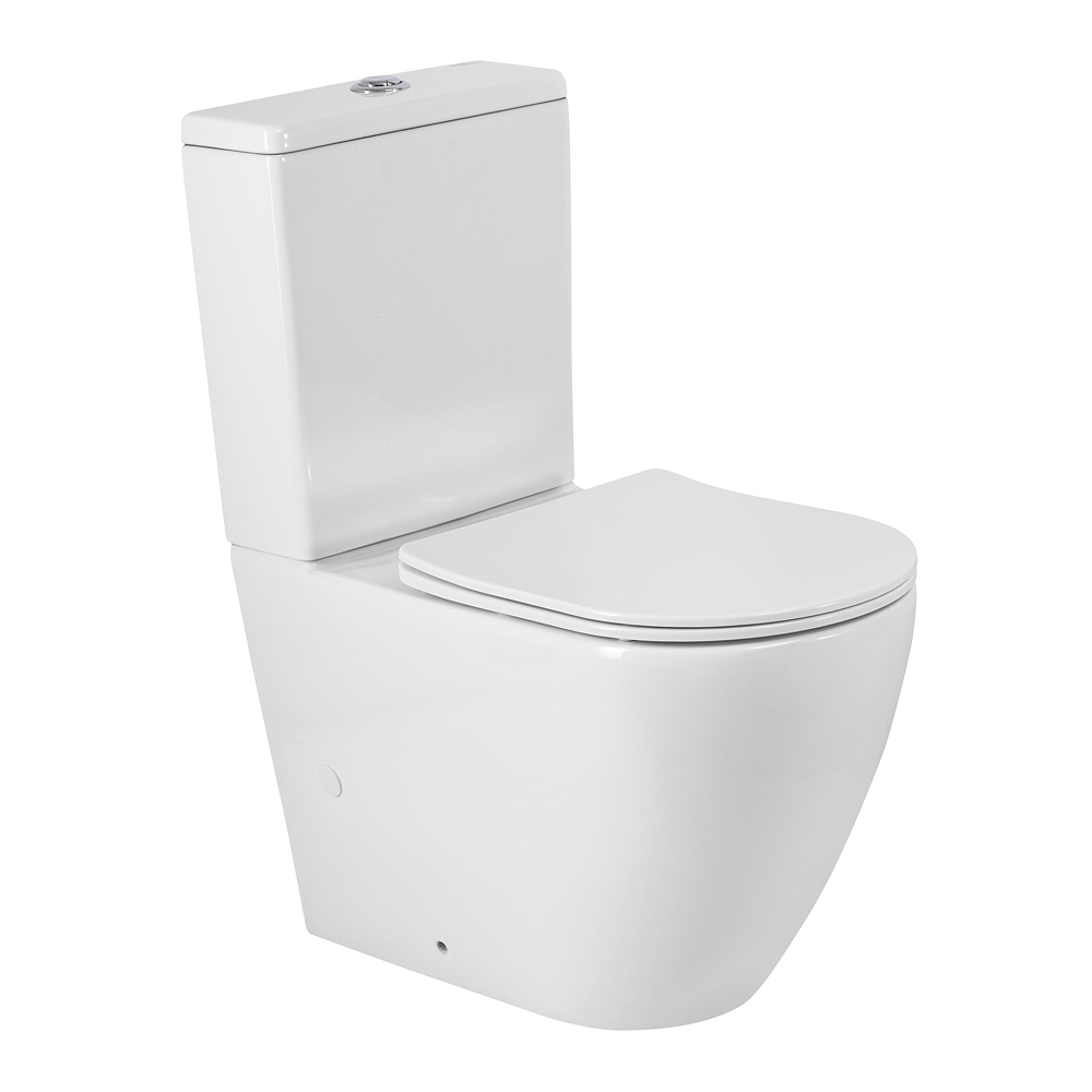 Унитаз-компакт безободковый с сиденьем и смывом TORNADO BelBagno SFERA-TOR BB2141CP-TOR/SC+BB2141T
