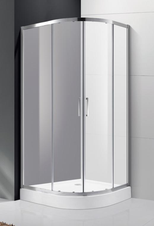 Душевой уголок Cezares MOLVENO-R-2-90-P-Cr, 90х90х195, профиль хром, стекло Punto матовое