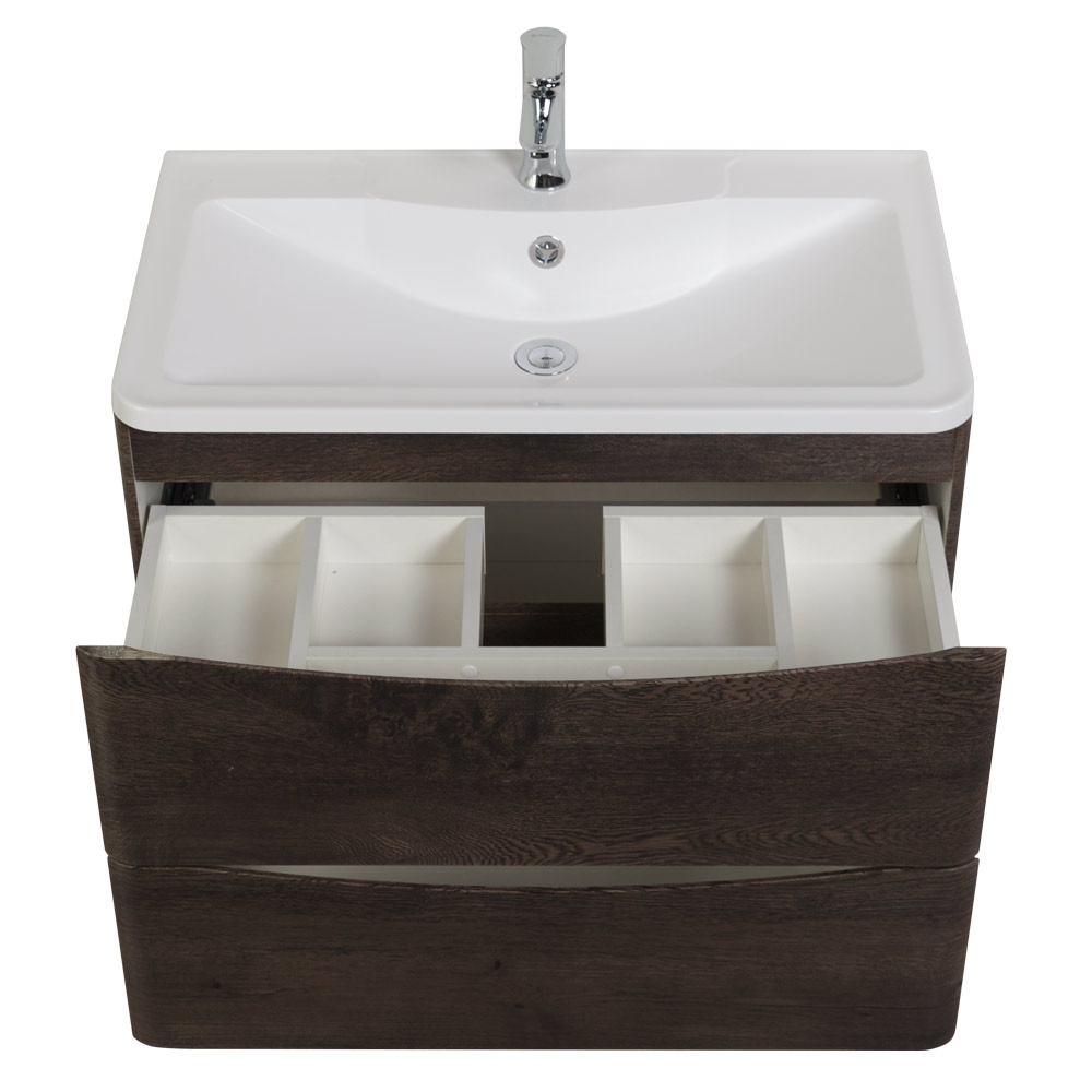 Мебель для ванной комнаты подвесная BelBagno ACQUA-800-2C-SO-RNG 80см Rovere Nature Grigio