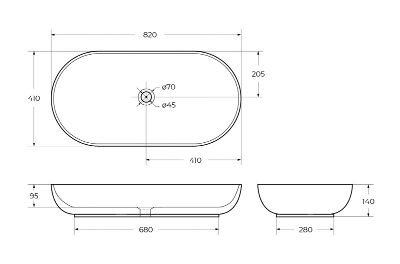 Раковина накладная BelBagno BB1349