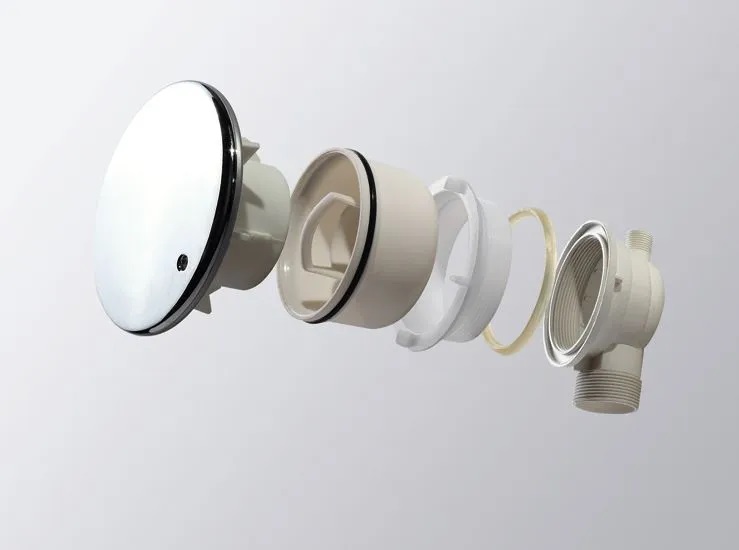 Поддон акриловый 110х80 Cezares TRAY-A-AH-110/80-15-W с сифоном