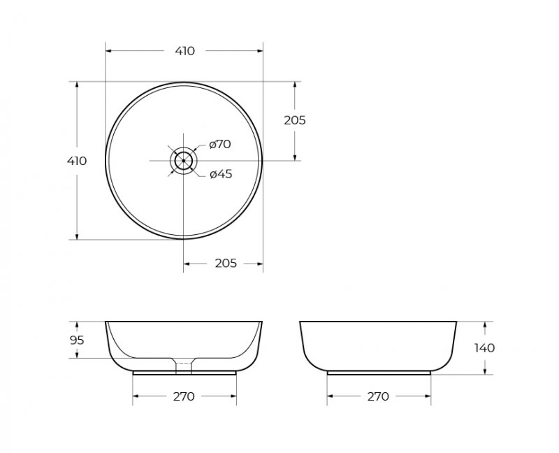 Раковина накладная BelBagno BB1315-H301
