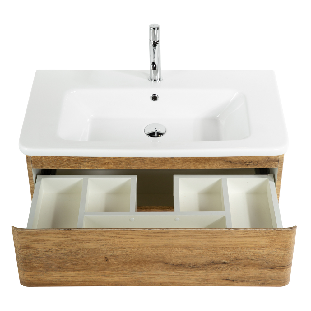 Тумба подвесная с керамической раковиной BelBagno ALBANO-CER-800-2C-SO-RR