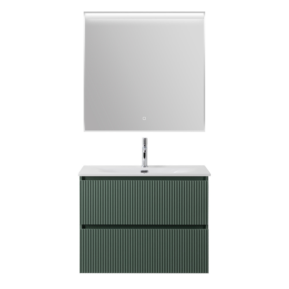Тумба с раковиной подвесная BelBagno UNO-800-2C-SO-VO Еловый матовый, раковина белая BB-8099-80
