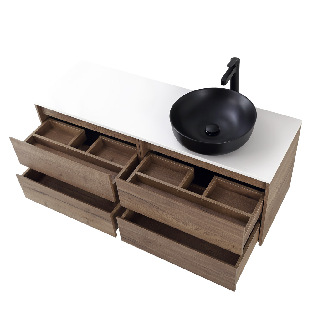 Мебель для ванной комнаты со столешницей BelBagno KRAFT-1200 Rovere Tabacco