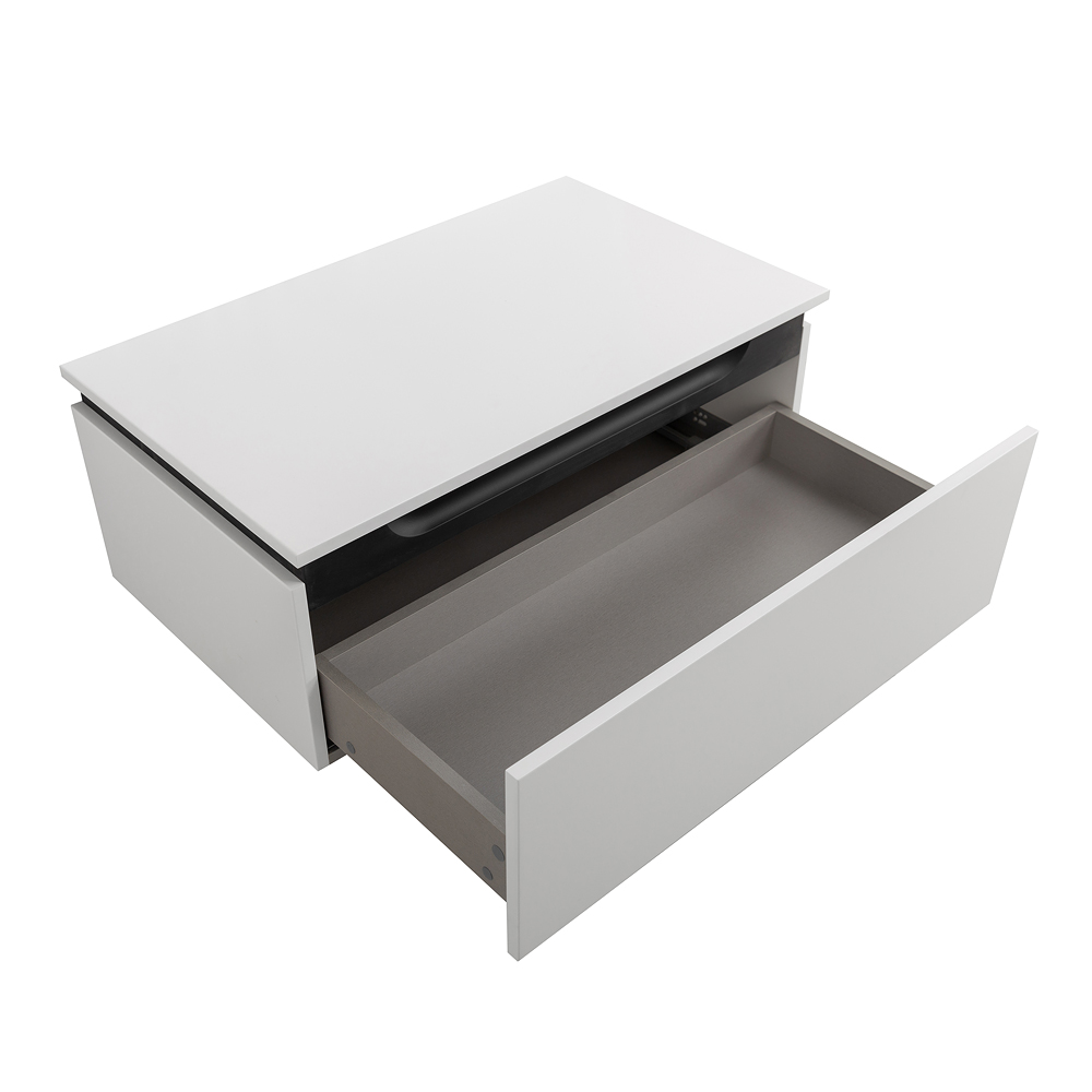 Тумба напольная с одним выкатным ящиком Cezares SLIDER-800-1C-PI-BO Bianco Opaco