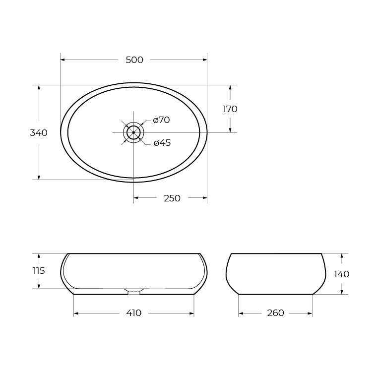 Раковина накладная BelBagno BB1085