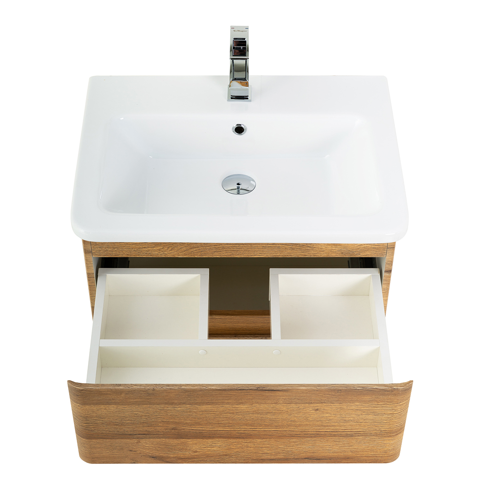 Тумба подвесная с керамической раковиной BelBagno ALBANO-CER-600-2C-SO-RR