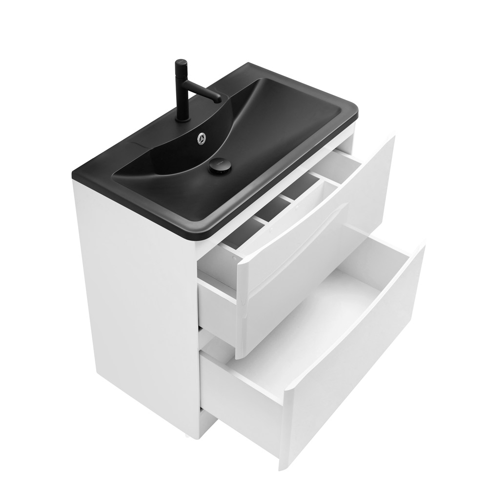 Мебель для ванной комнаты напольная BelBagno ACQUA-800-2C-PIA-BL 80см Bianco Lucido 