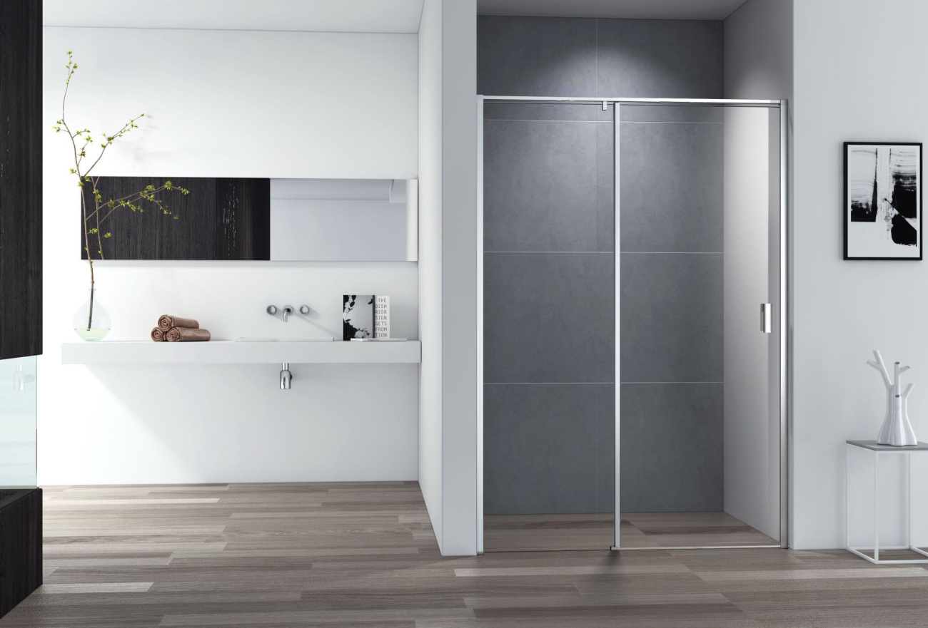 Душевая дверь Cezares URBAN-B-12-130-C-CR, 130х195, профиль хром, стекло прозрачное