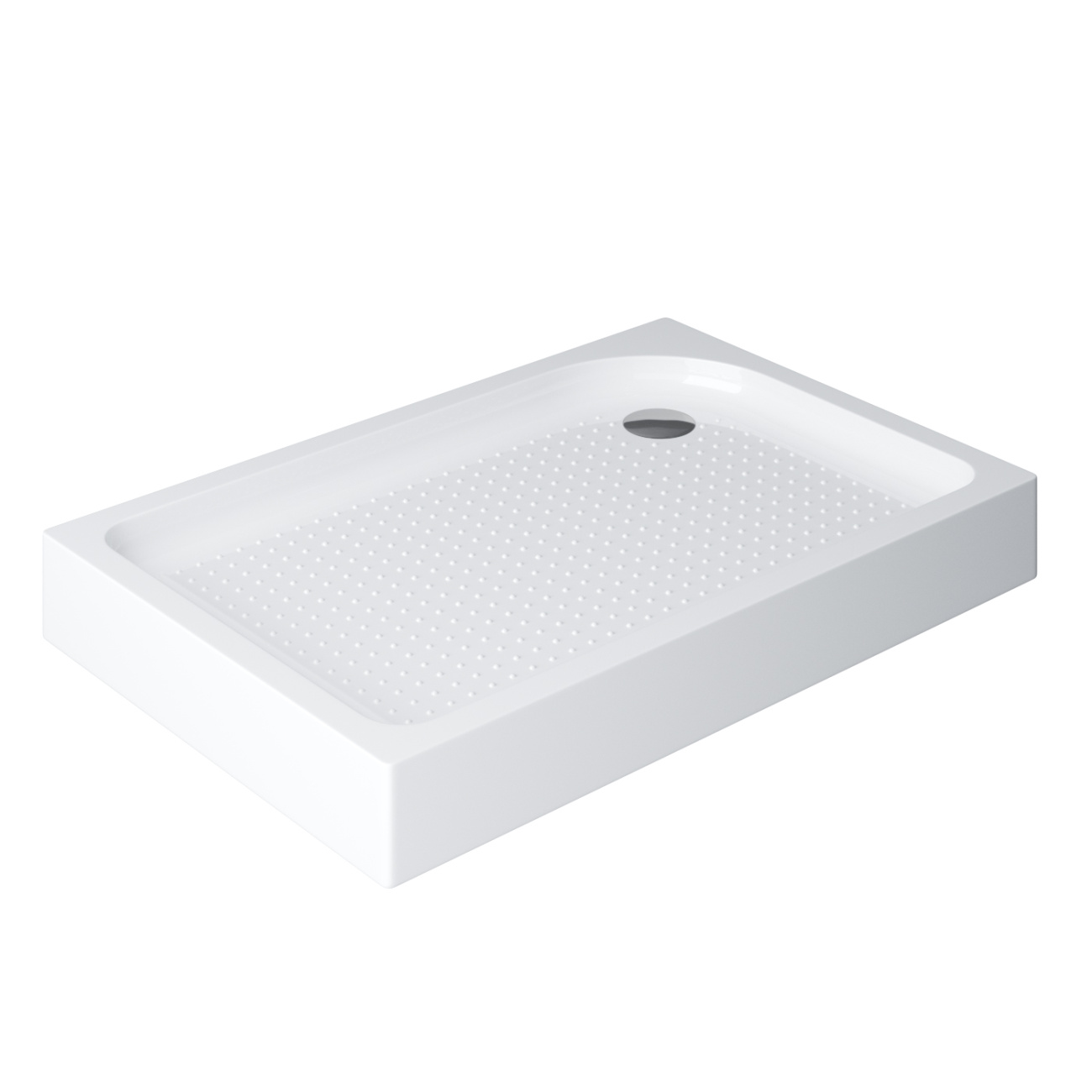 Акриловый поддон 120х80 правосторонний BelBagno TRAY-BB-AH-120/80-15-W-R с сифоном