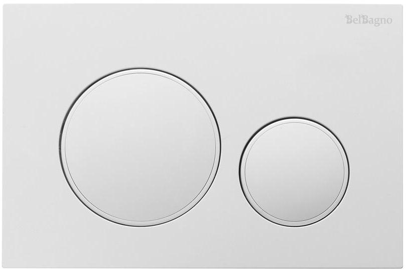 Кнопка смыва BelBagno BB-17C-BL цвет белый глянец