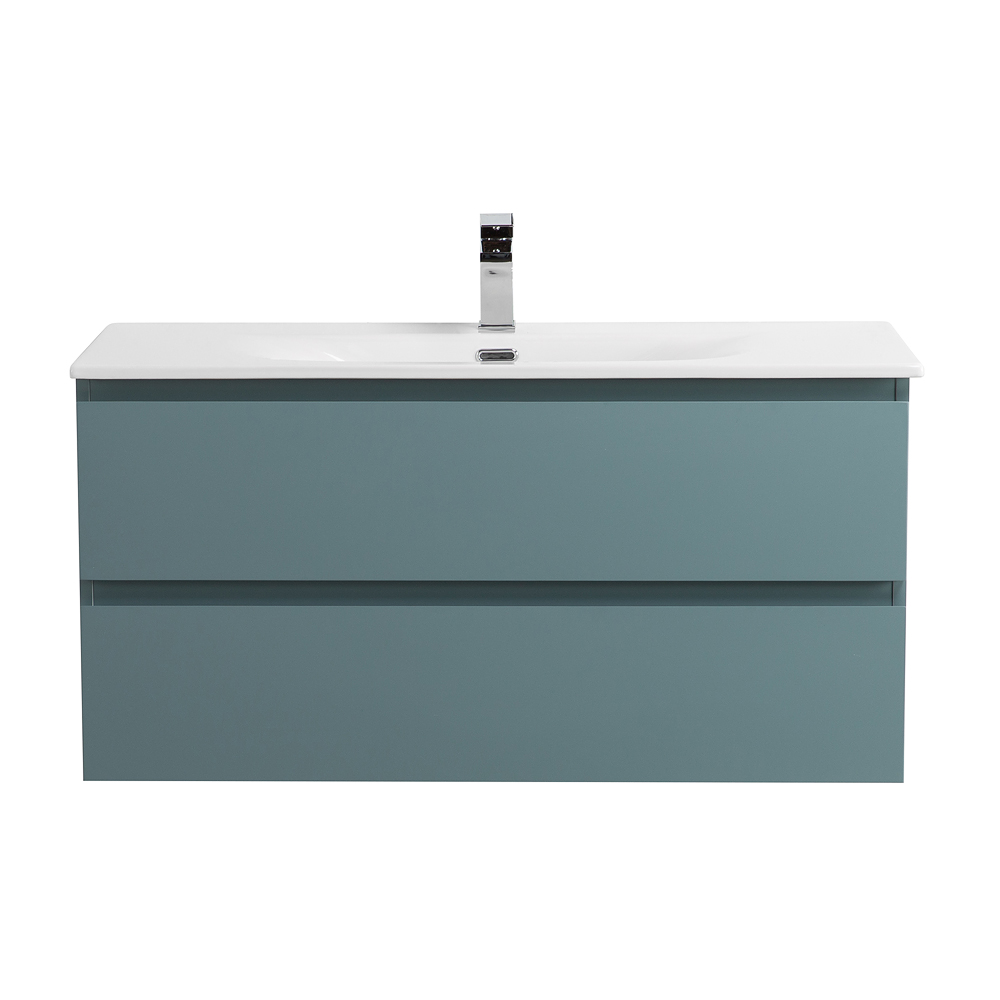 Тумба с раковиной подвесная BelBagno KRAFT-1000-2C-SO-AO Голубой матовый, раковина белая BB-8099-100