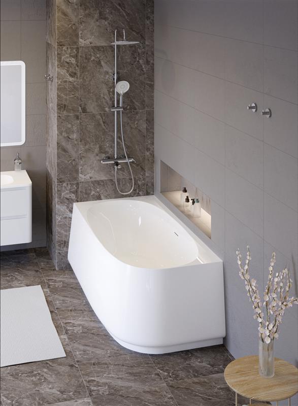 купить Ванна акриловая угловая левосторонняя 165х80 Cezares CZR-LUX-CORNER-165-80-58-L 