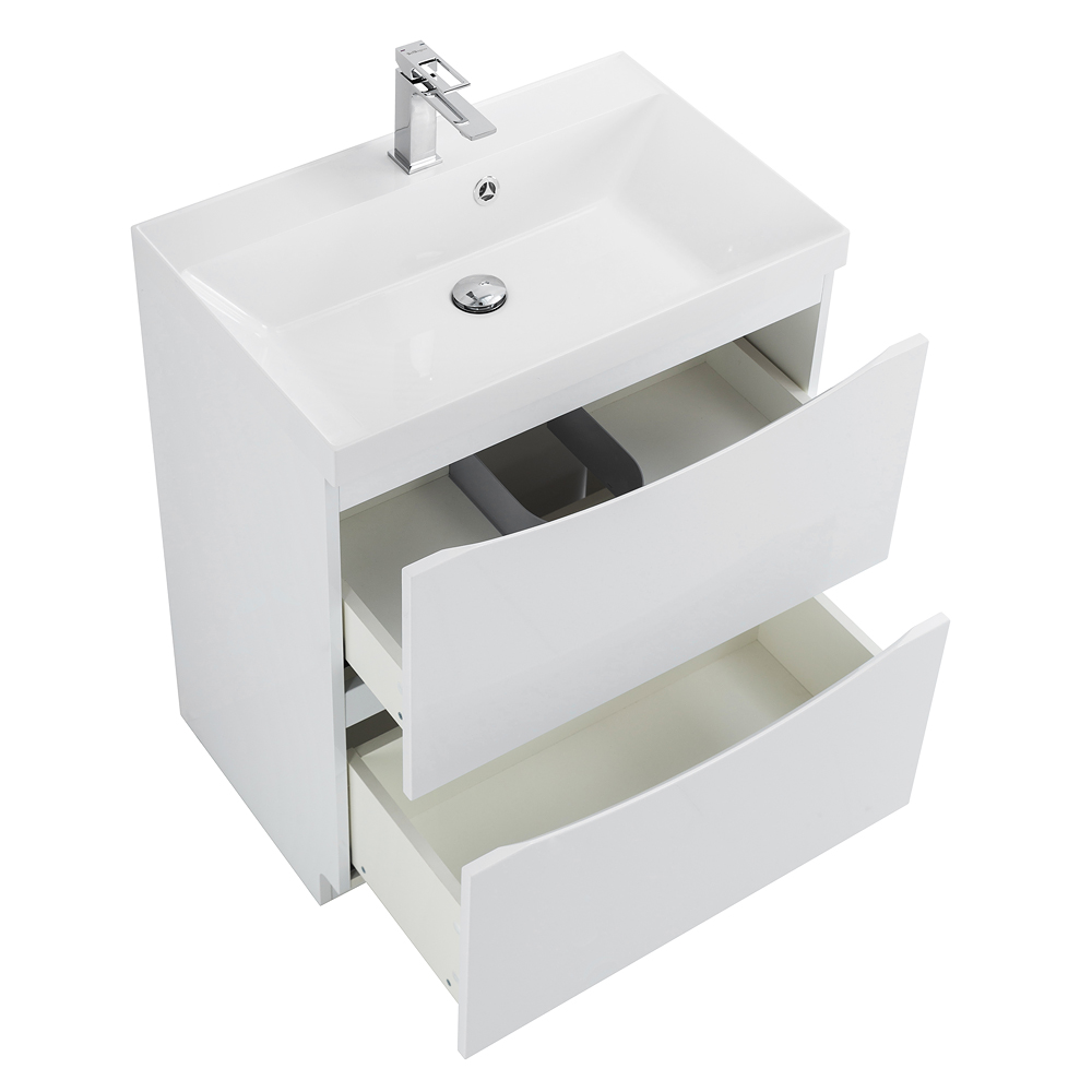 Тумба напольная с раковиной BelBagno MARINO-600-2C-PIA-BL-P