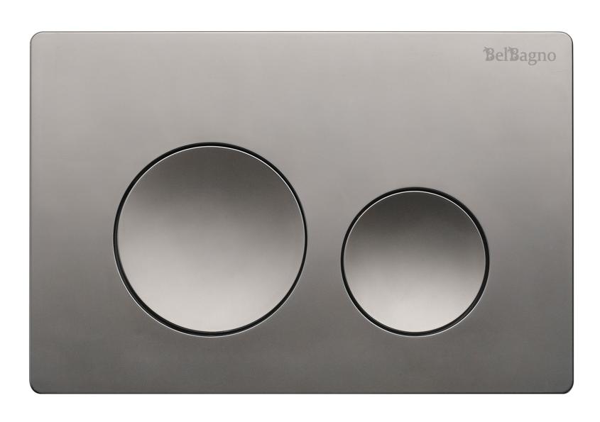 Кнопка смыва BelBagno BB-03C-GM цвет оружейная сталь