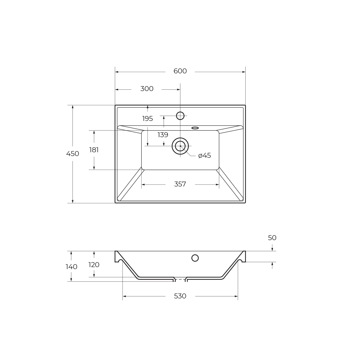Тумба с раковиной BelBagno AURORA-600-2C-SO-RT
