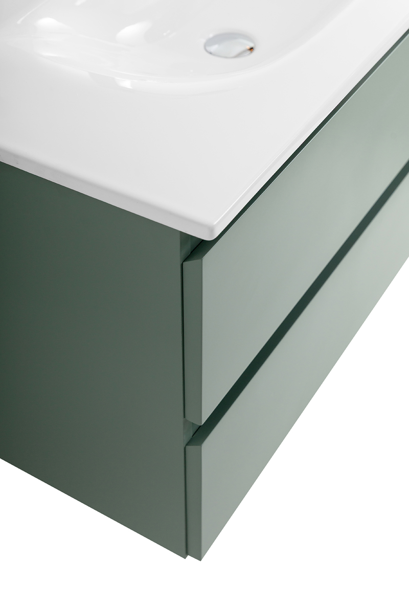 Тумба с раковиной подвесная BelBagno KRAFT-900-2C-SO-VO Еловый матовый, раковина белая BB-8099-90