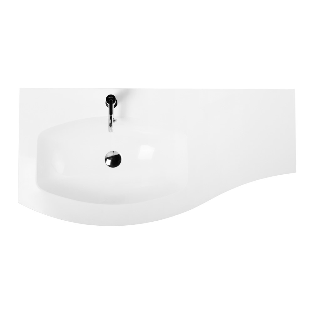 Раковина из искусственного мрамора, чаша слева Cezares 50153 Bianco