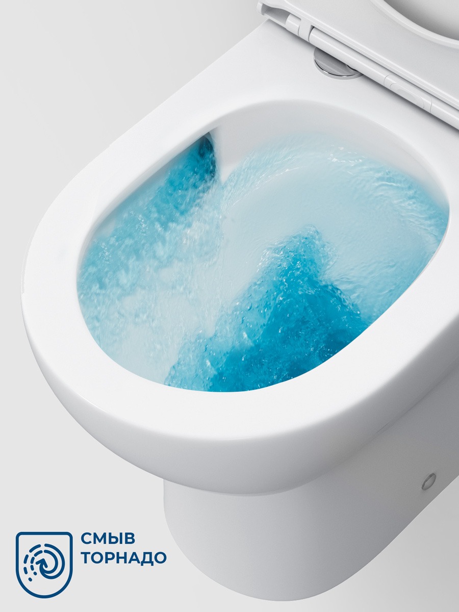 Унитаз-компакт BelBagno LOUNGE-TOR-2 BB2802CP/T-TOR/SC с сиденьем и смывом TORNADO