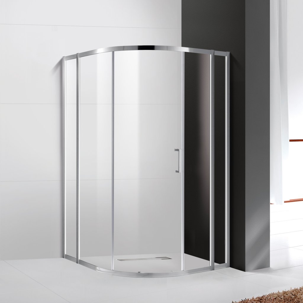 Душевой уголок Cezares MOLVENO-R-11-90+20-C-Cr-IV, 110х110х195, профиль хром, стекло прозрачное