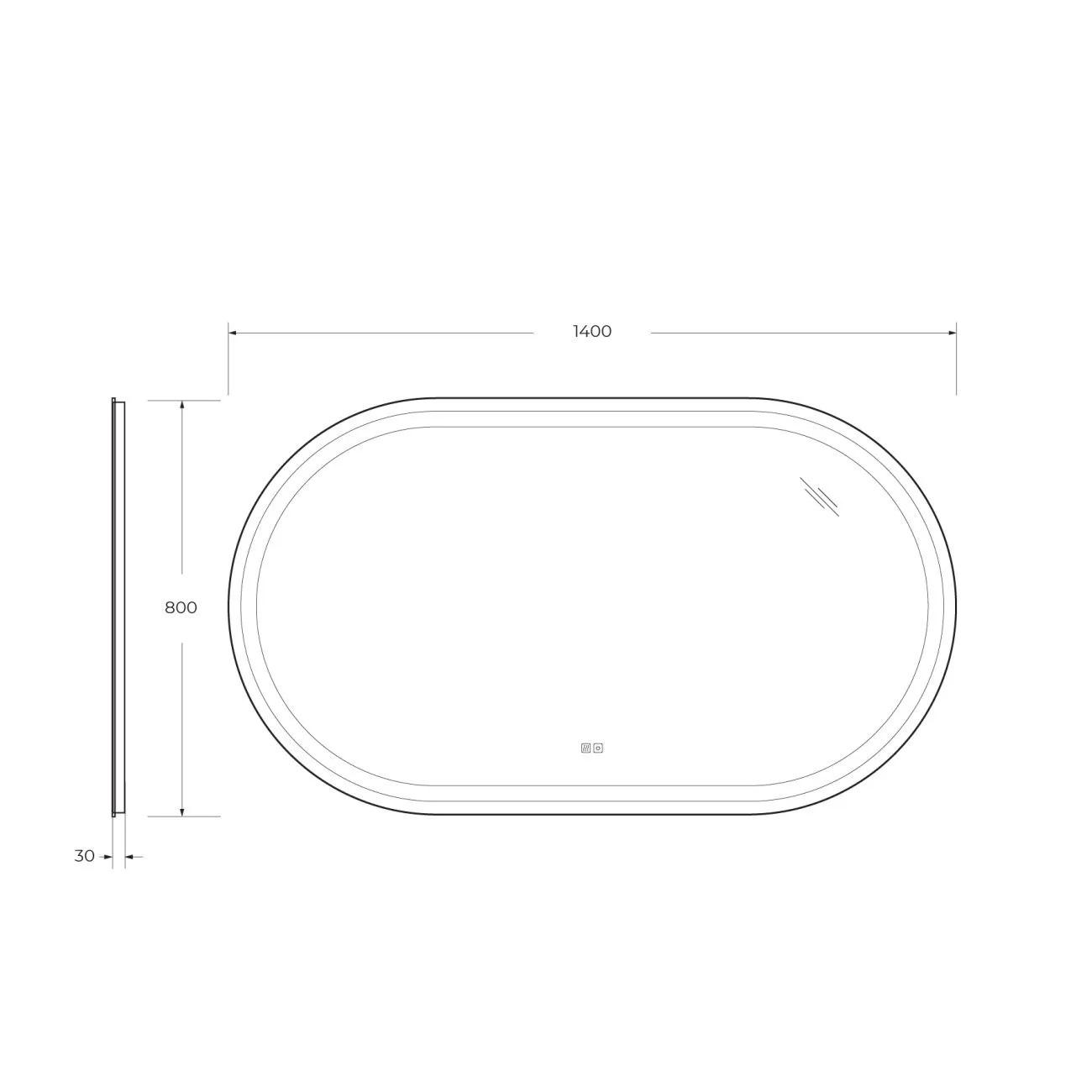 Зеркало Cezares CZR-SPC-GIUBILEO-1400-800-TCH-WARM