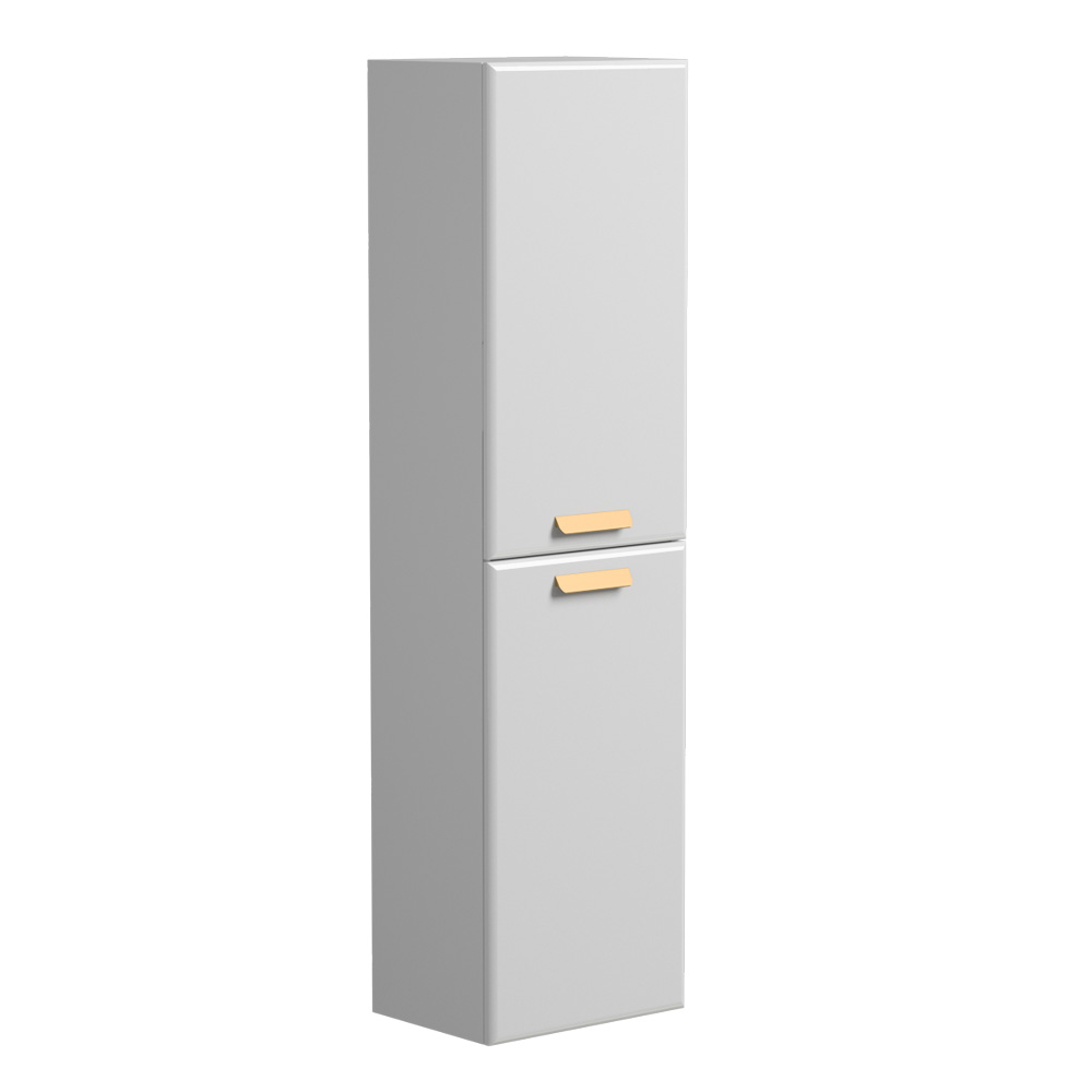 Пенал подвесной Cezares ECO-1500-2A-SC-BL белый глянец с ручками RS156SG.3/96 cатиновое золото